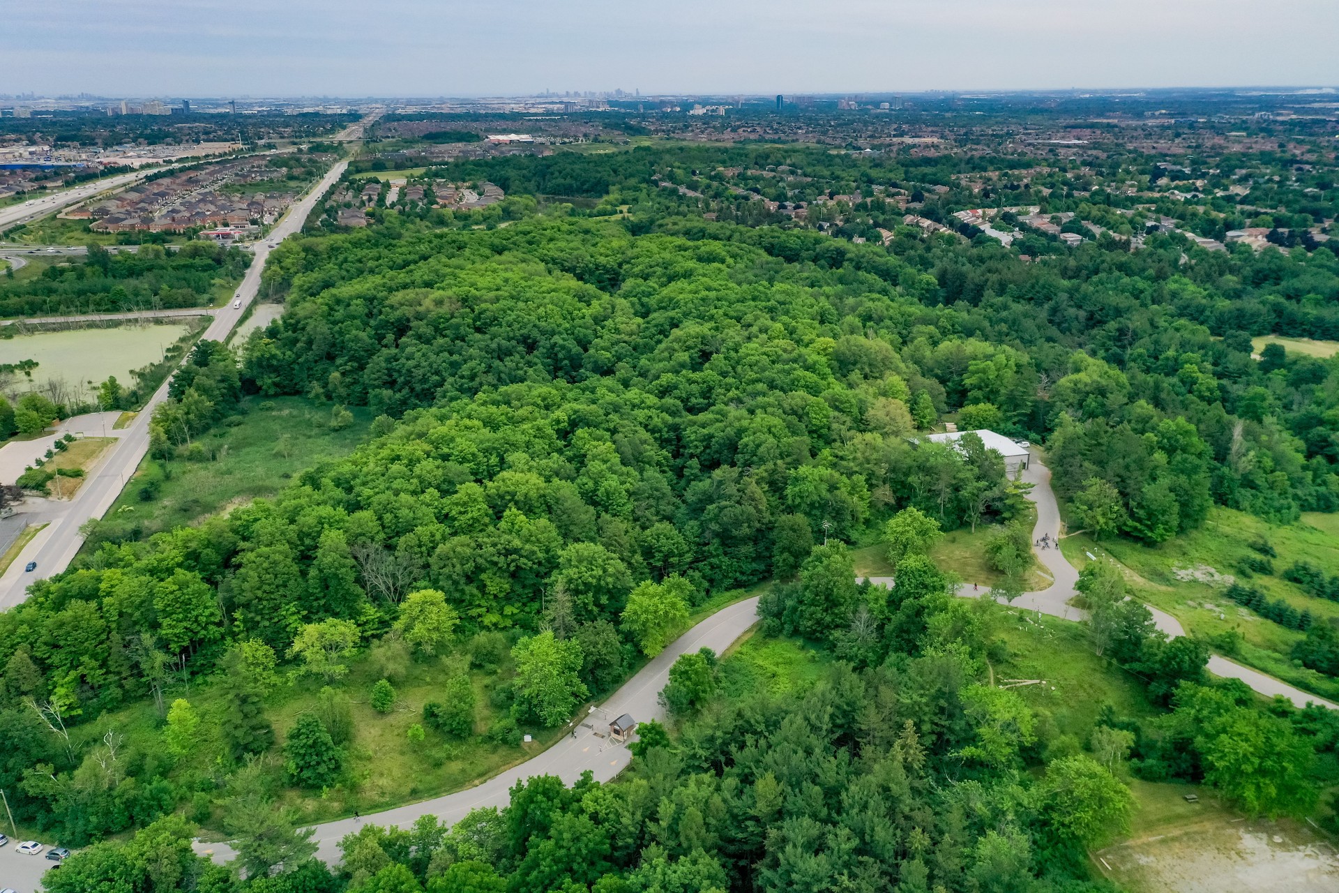 Heart Lake Conservation Park in Brampton at dusk, Ontario, Canada