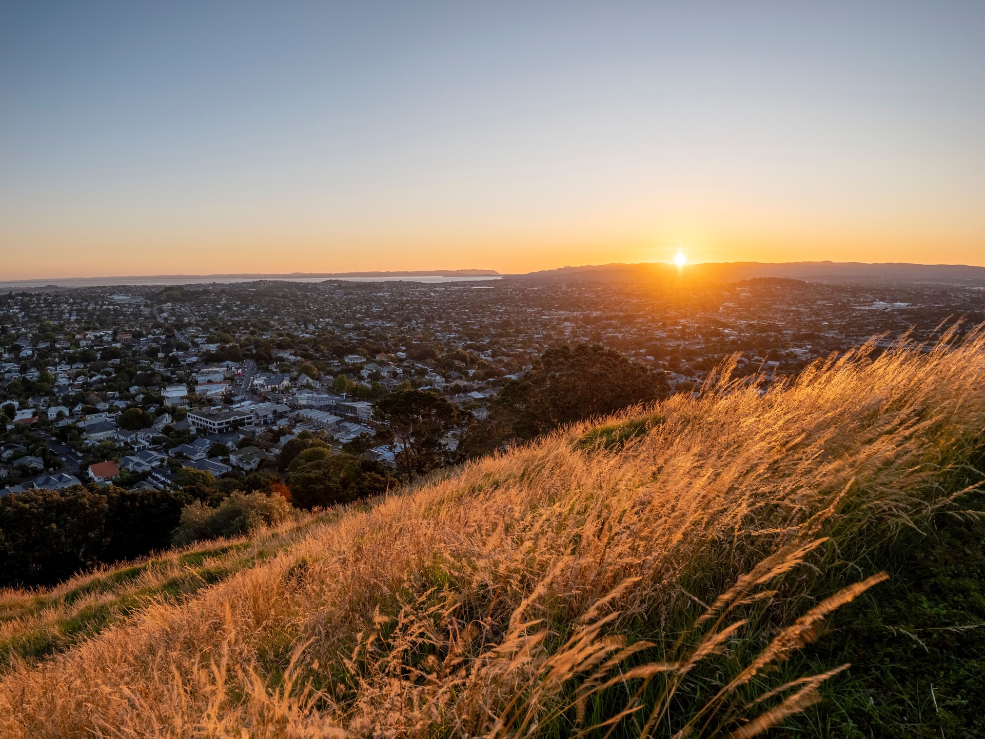 Central Auckland view from Mount Eden