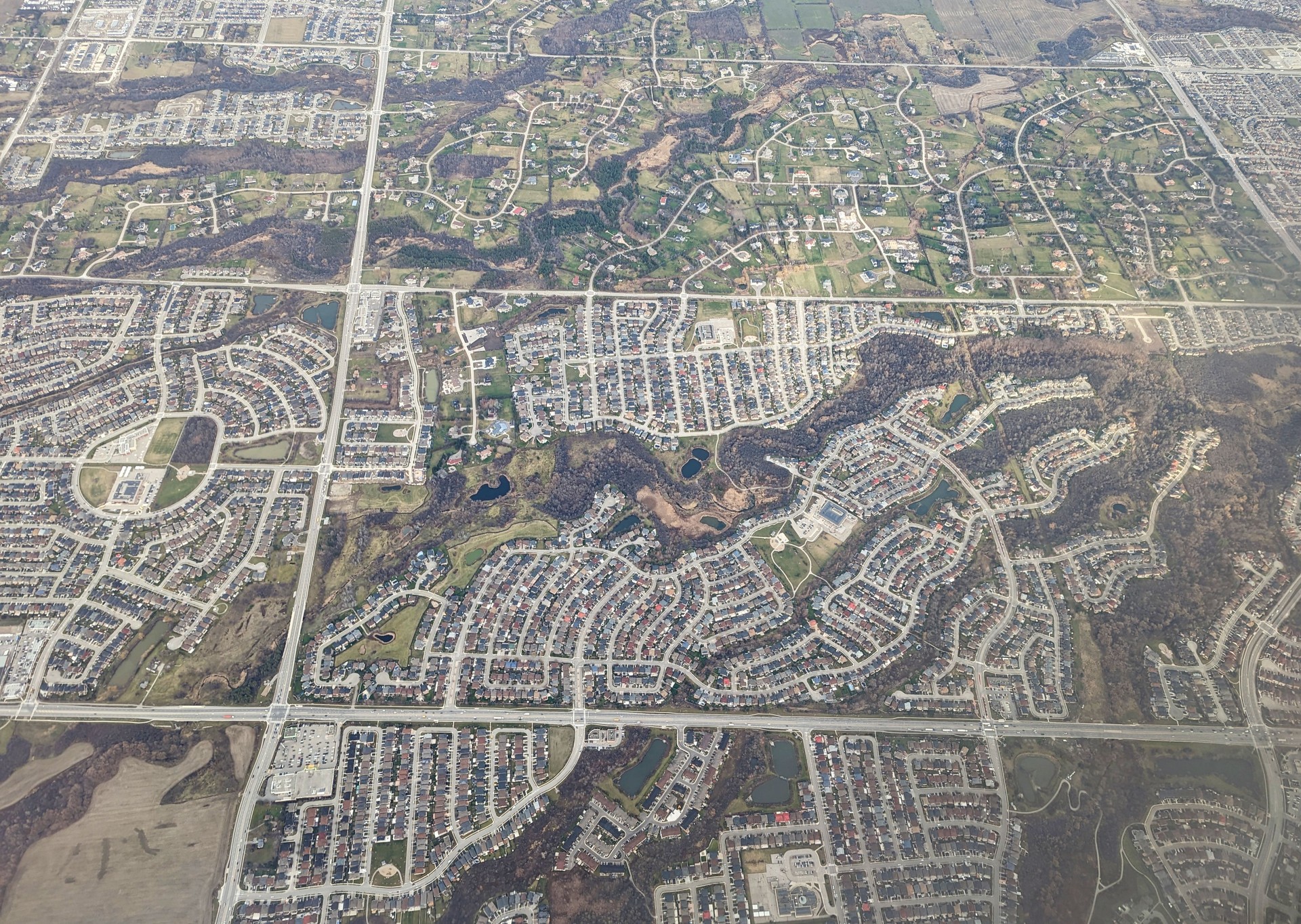 Aerial of Caledon East, Ontario